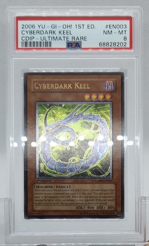 YUGIOH 1ST ED CDIP-EN003 CYBERDARK KEEL ULTIMATE RARE PSA 8 NM-MINT #68828202 - Picture 6 of 14