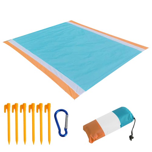 82" x 78" Outdoor Extra Large Picnic Blanket Waterproof Beach Mat Camping Travel - Picture 12 of 18