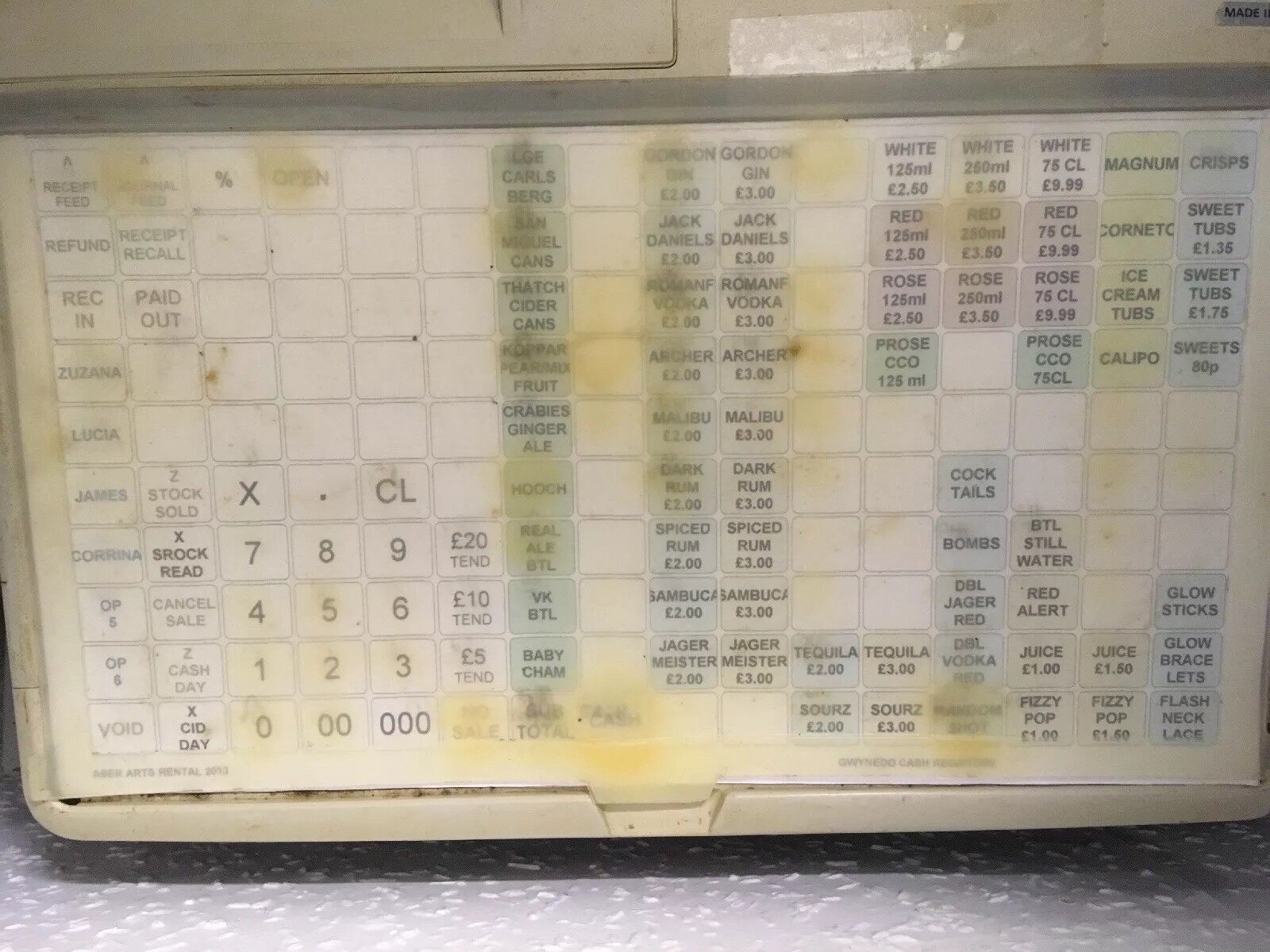 Details zu Sharp 3110 Cash Registet Programmed with you layout / menu / prices Günstiger Versandhandel