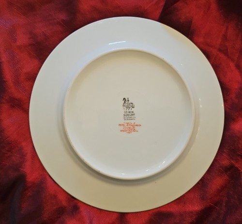 Ambassador Hotel Chicago IL 8.5" Plate Black Knight Stamp Circa 1927 - Picture 3 of 3