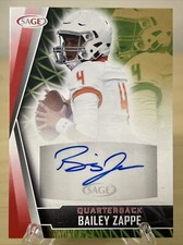 2022 Sage - Rookie Auto - Bailey Zappe #A-BZ