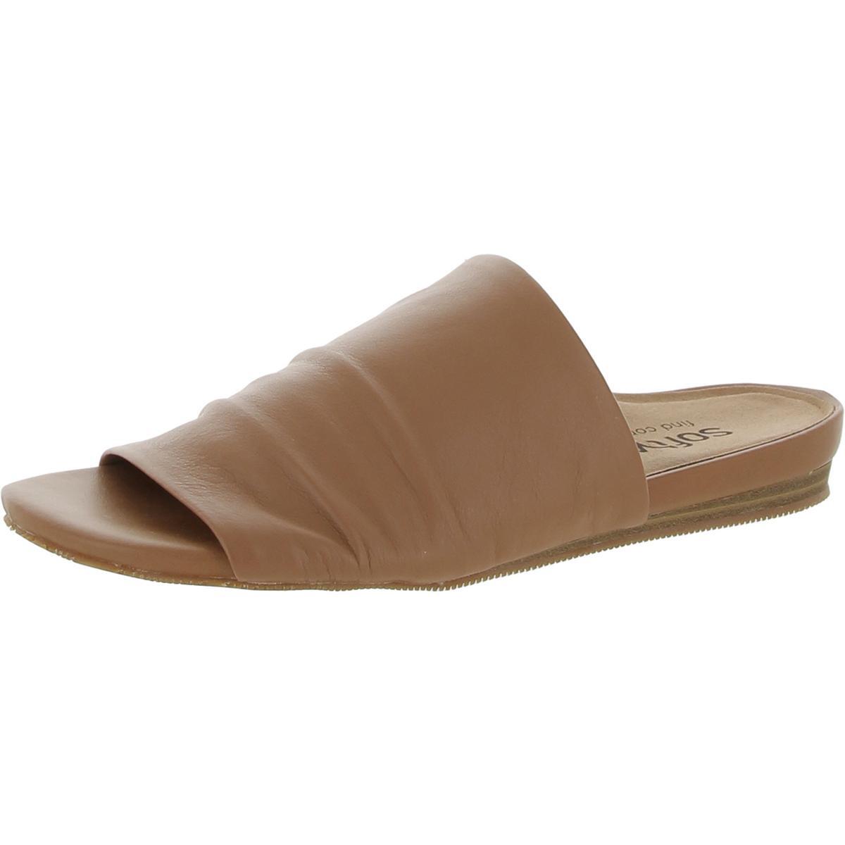 Женские шлепанцы SoftWalk Camano Tan, сандалии-слайдеры, размер 5,5, средний (B, M), BHFO 4090