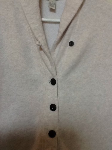 Ladies Size Medium LUCKY BRAND Beige Fleece Jacket - Picture 8 of 11