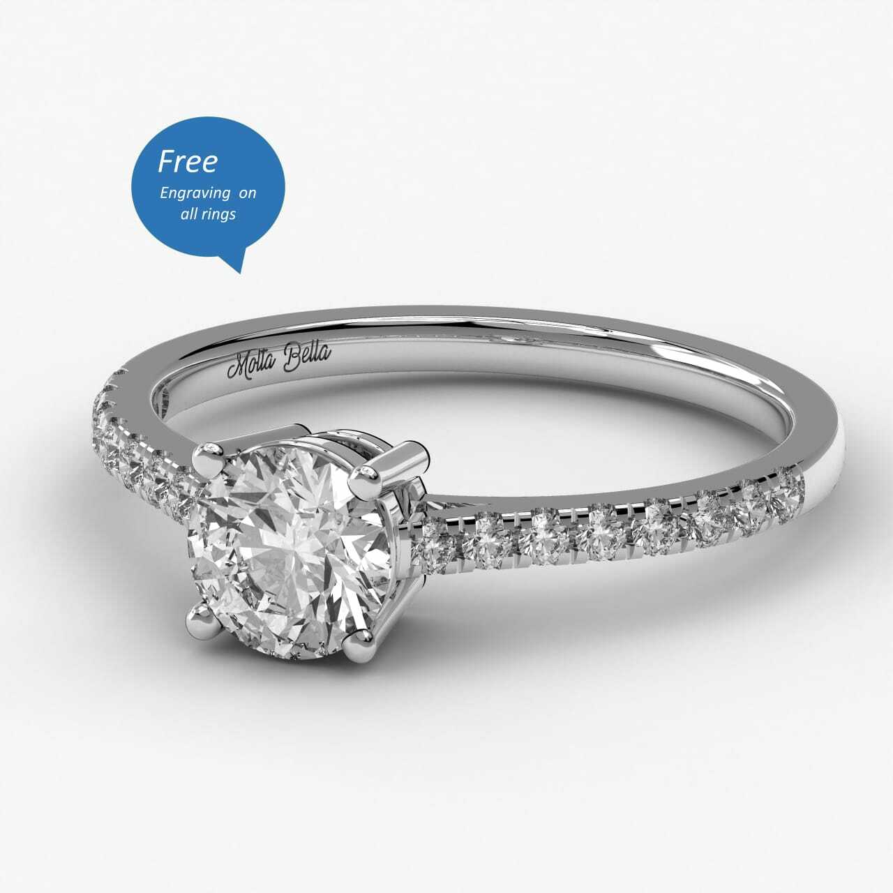 3.5Ct Emerald Cut Sapphire & Diamond Solitaire Engagement Ring 14k White Gold FN Nowa cena pracy