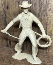 Vintage Louis Marx  Co Plastic Cowboy with Rope Figure Toy 5-3/4" Tall