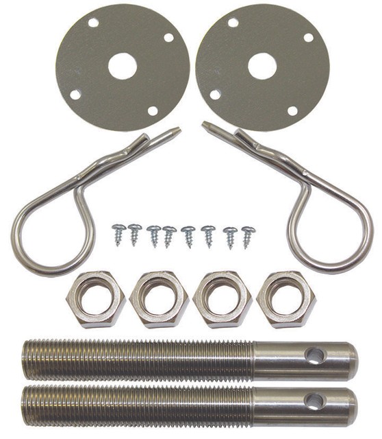 Stainless Steel Hood Pins Torsion Pin Style 1/2" Stud 3/16" Hair Pin