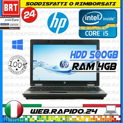 PC NOTEBOOK PORTATILE HP PROBOOK 6460B 14" CPU I5-2410M RAM 4GB HDD 500GB WIN10