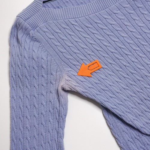 Tommy Hilfiger Womens Blue Boat Neck Cable Knitted Cotton Jumper Small UK 10 - Picture 7 of 7