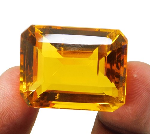Pietra Preziosa Sciolta Naturale 124 Ct Mogok Giallo Painite Taglio Smeraldo Certificata - Foto 19 di 23