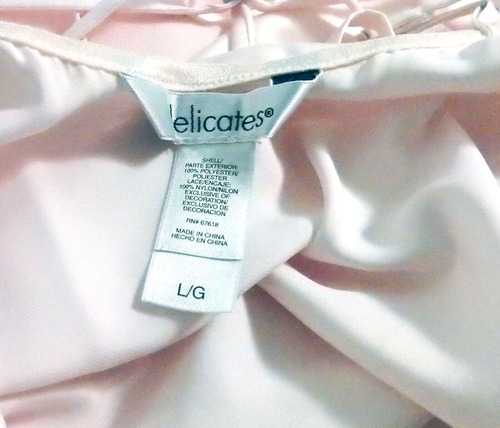 DELICATES - Pink Peignoir Set - SZ L - Picture 6 of 7