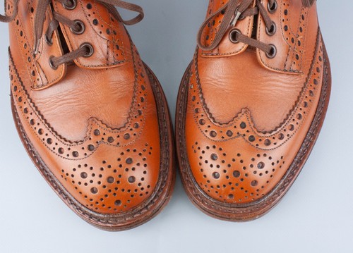 Trickers Keswick Brown Leather Derby Brogue Lace Up Shoes 7 1/2F UK 8 EU 42 US 9 - Picture 8 of 24