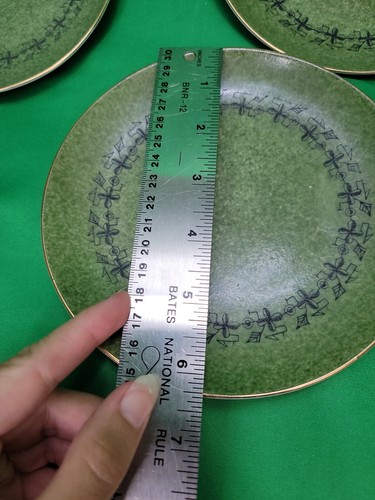 Piatto pane e burro Sone China verde FINE PORCELLANA CINA GIAPPONE set di 3 - Foto 6 di 6