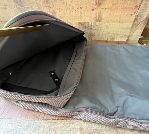 1987 Vintage Samsonite Silhouette 4 Woven Wool Luggage Plus Garment Bag Hanging - Picture 10 of 12