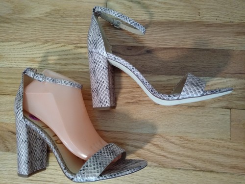 Sam Edelman "Yaro" Shoes Heels Size 10.5M Blush/Gray Snake New (LB001K) - Picture 6 of 8
