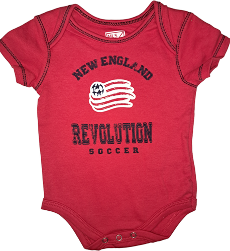 New England Revolution MLS Baby Creeper 3 Piece Set 0/3 Months - Picture 3 of 4