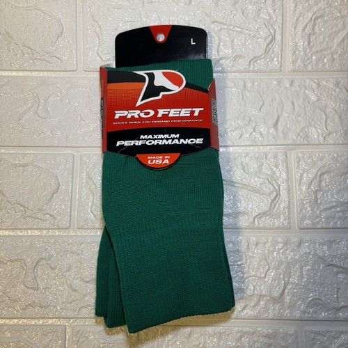Pro Feet Maximum Performance Socks Size Large 10-13 Green Unisex Team Socks