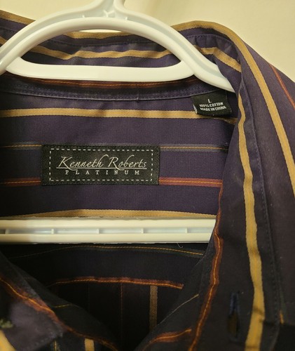 Kenneth Roberts Platinum (Lot of 2) Mens L Long Sleeve Shirts  - Picture 4 of 12