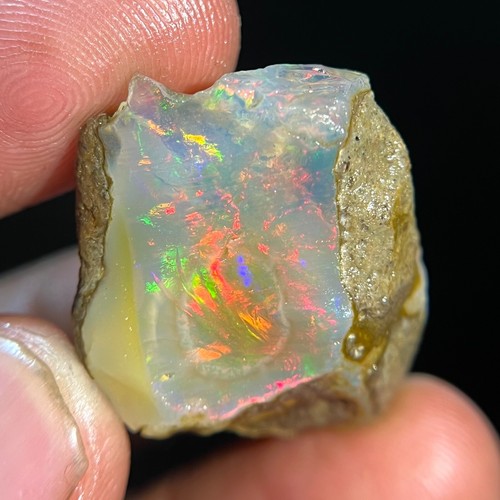30 Carat Opal Rough Natural Ethiopian Opal Raw Welo Opal Multi Fire Gemstone - Picture 6 of 8