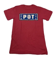 POT Legalize Marajuana Cannibus Vote Men’s T Shirt 2X XXL Red Weed Bud 420