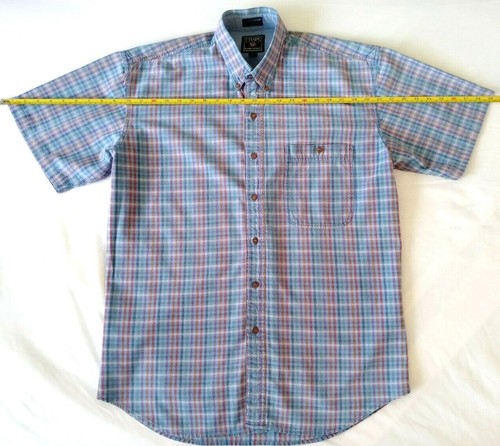 Chaps Ralph Lauren Freizeit Kariert Button Down Herren Hemd Größe Large L Kurzarm - Bild 2 von 7