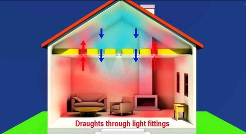 Thermahood Loft Insulation Light Fitting Cover draught dust proofing fire safety - Picture 2 of 23