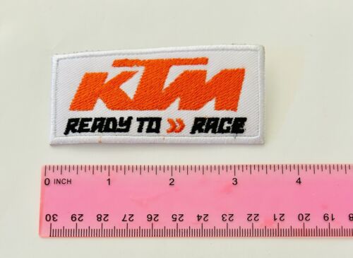 Parche insignia KTM Racing hierro bordado listo para competir - Imagen 3 de 4