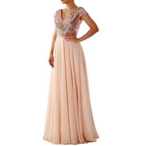 Women Bridesmaid Maxi Dress Wedding Cocktail Evening Prom Party Ball Gown Size## - Picture 13 of 18