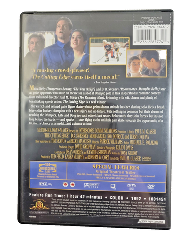 The Cutting Edge DVD 1992 Movie Classics Moira Kelly DB Sweeney Ice Skating 90s - Picture 3 of 6