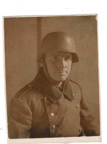 org.Foto,Portrait Soldat Stahlhelm , WK2
