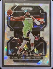 Karl-Anthony Towns - 2021-22 Panini Prizm - Silver Cracked-ice Prizm #157