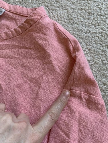 DressBarn Woman Linen Blend Embroidered Top Sz 18/20 W Salmon 3/4 Sleeve Cottage - Picture 10 of 10