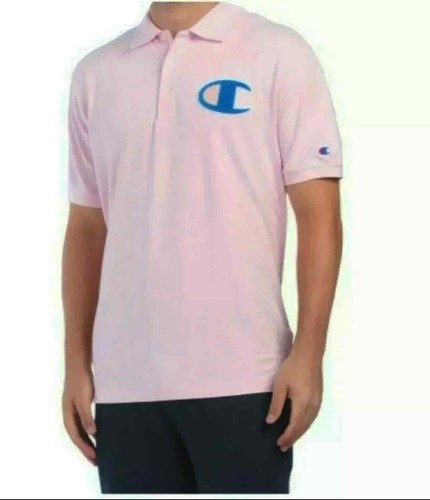 NWT Champion Chenille Men's Polo Shirt Big C Logo T-Shirt Size S,M, L - Picture 5 of 11