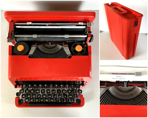 MACCHINA DA SCRIVERE OLIVETTI Valentine ROSSA PORTATILE Sottsass TYPE WRITER '70