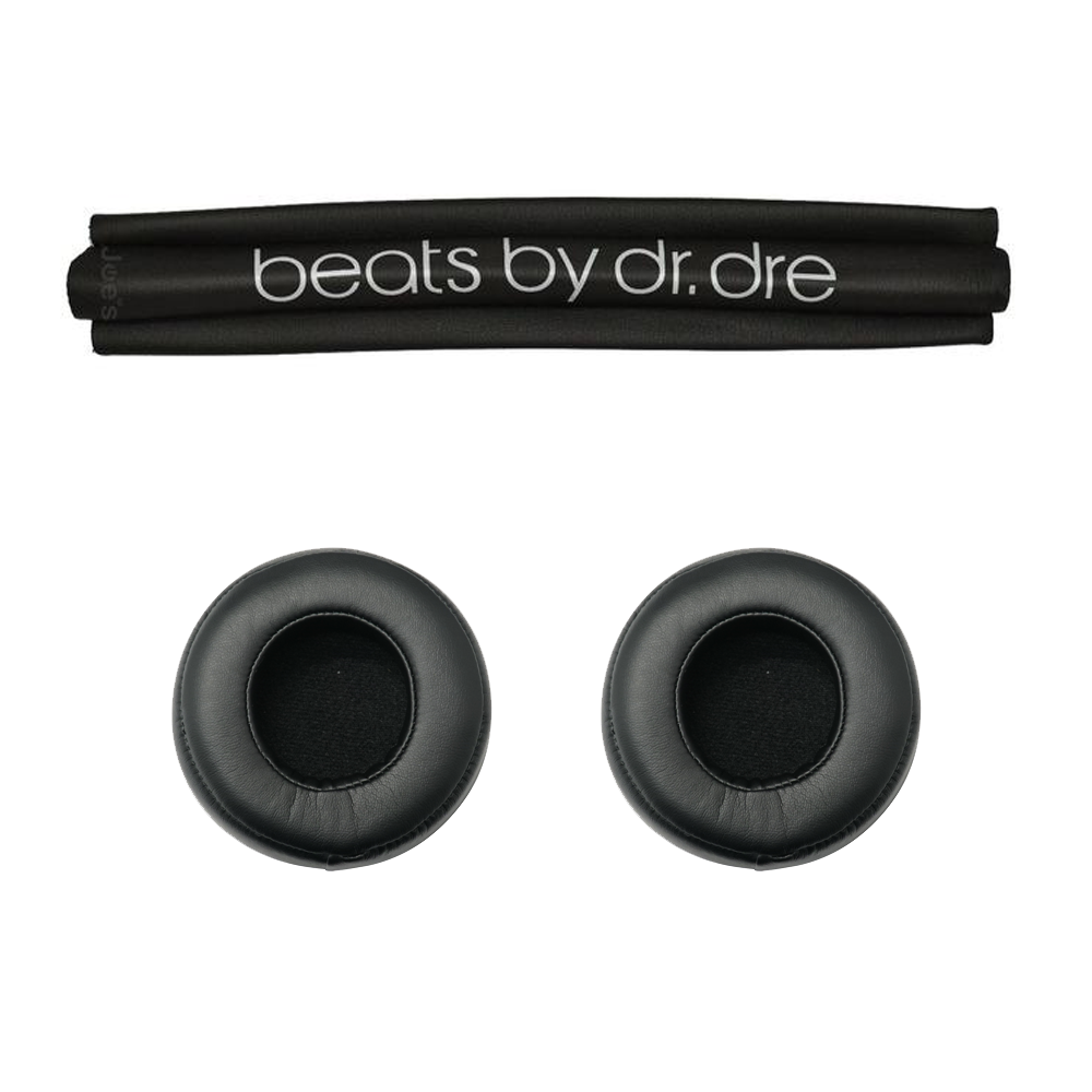 Beats By Dre PRO Detox Headband Leather Cover Cushion Ear Pads Muffs - BLACK