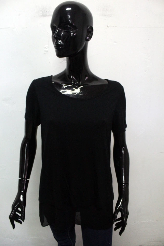 Ralph Lauren T-Shirt Femme Taille XS Noir Manches Courtes - Photo 1/4