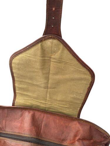 21 Vintage Leather Fashion Duffel Travel Overnight Weekend Duffle Bag - Picture 9 of 24