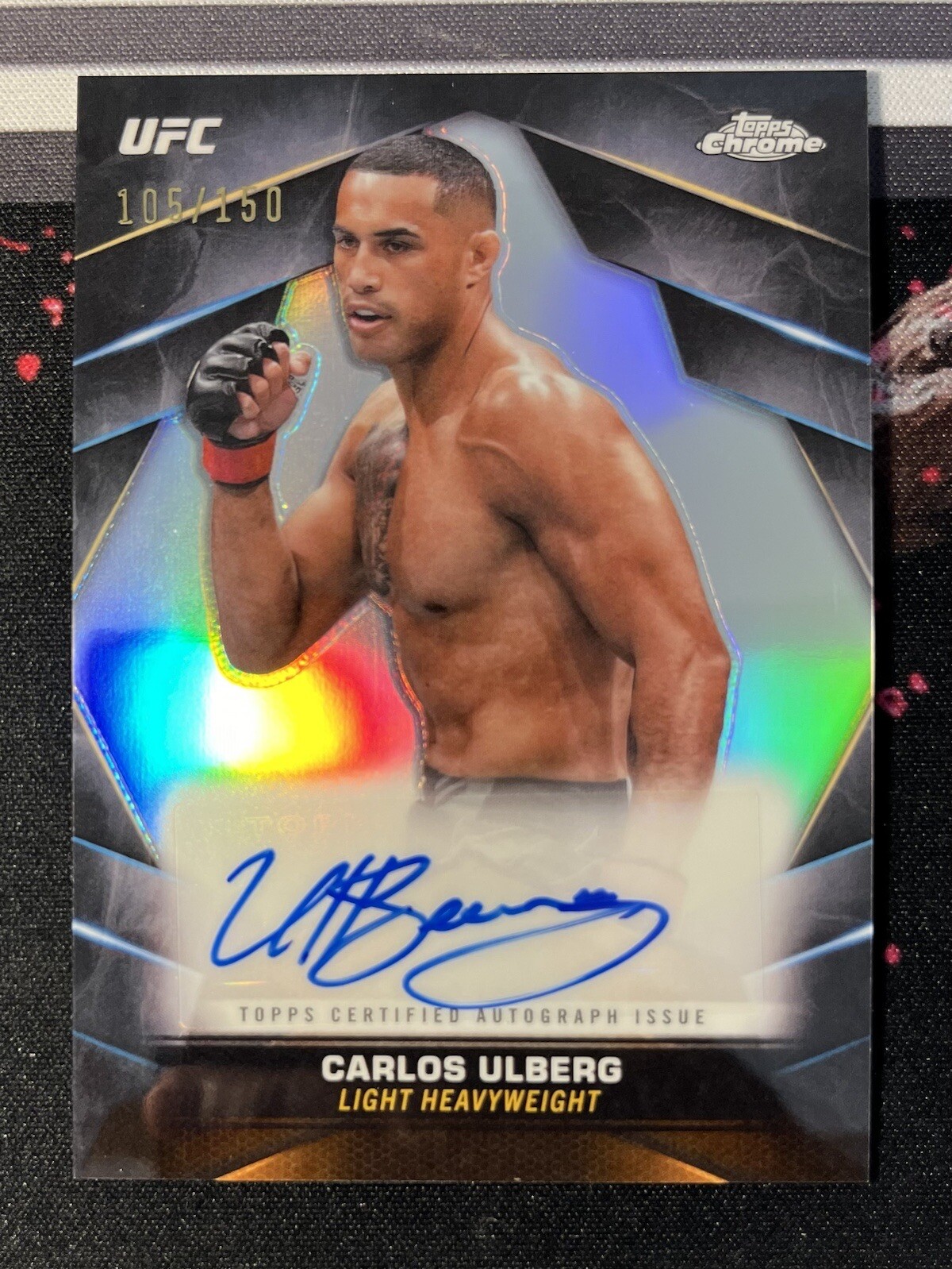 2024 Topps Chrome UFC Carlos Ulberg Veteran Auto Refractor /150
