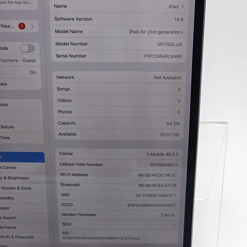 Apple iPad Air 3a generazione MV152LLA 64GB WiFi Cellulare A2153 - Foto 2 di 5