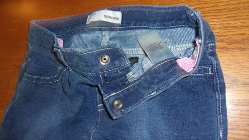 Girls Lot of 4 Blue Jean-Like Jeggings + 1 Black Capri Leggings Size 6X - Picture 13 of 16