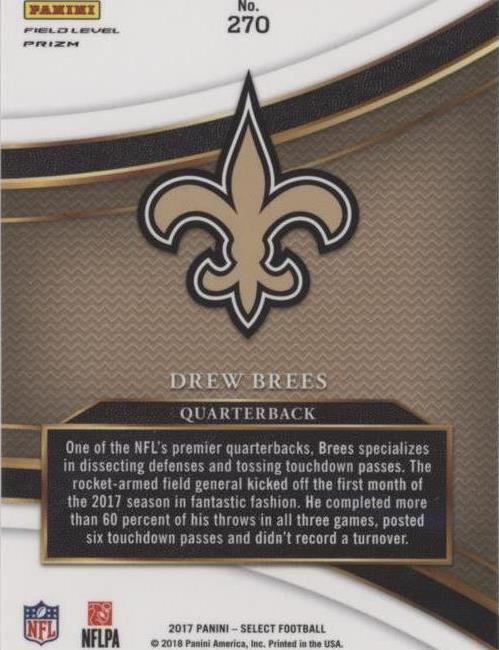 2017 Panini Select Drew Brees #270