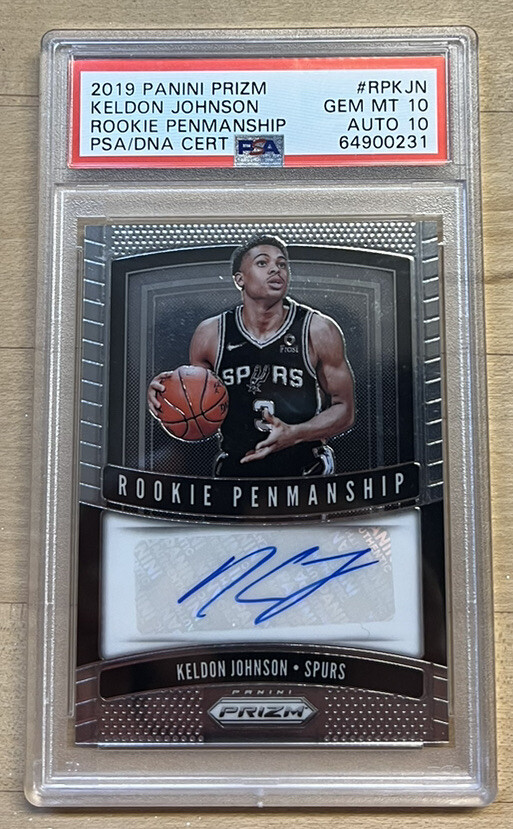 2019 Panini Silver Prizm Rookie Penmanship Keldon Johnson RC AUTO PSA 10 AUTO 10
