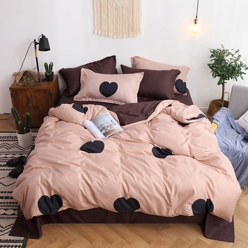 3/4pcs Cute Cartoon Fruit Bedding Set Flat Bed Sheet Duvet Cover Pillowcase - Bild 21 von 48