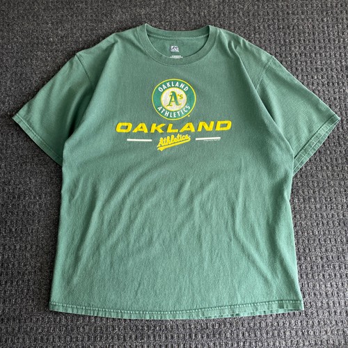 Vintage Oakland Athletics A’s Lee Sport T Shirt XL Green Spellout y2k FAST SHIP - Picture 1 of 7