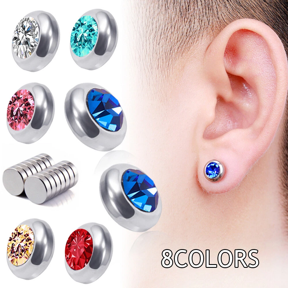Magnetic non outlet piercing earrings