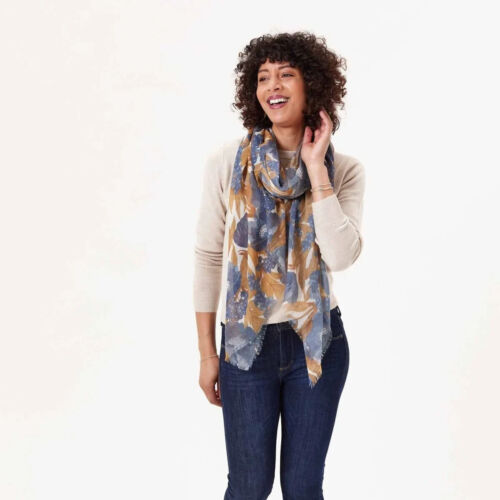 RockFlowerPaper Navy Tama Wrap Scarf 42" X 78" NWT Stitch Fix - Picture 6 of 9
