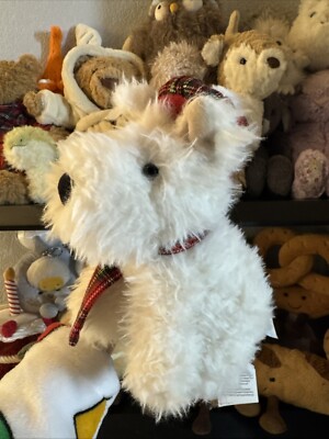 Jellycat WINTER WARMER MUNRO SCOTTIE DOG with Hat Plush Puppy New