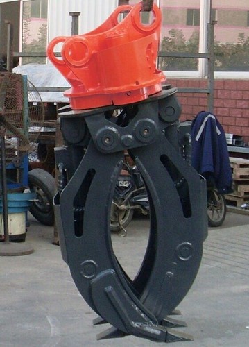 Rotating Grapple Hydraulic Graber For 7-11 ton Excavators Digger Attachment Red - Picture 5 of 20