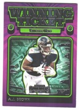 2021 Panini Contenders A.J. Brown #WT-ABR Winning Ticket Emerald