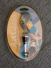 LS ARTS ART GLASS WINE BOTTLE STOPPER ( NEW ) VENICE TWISTED