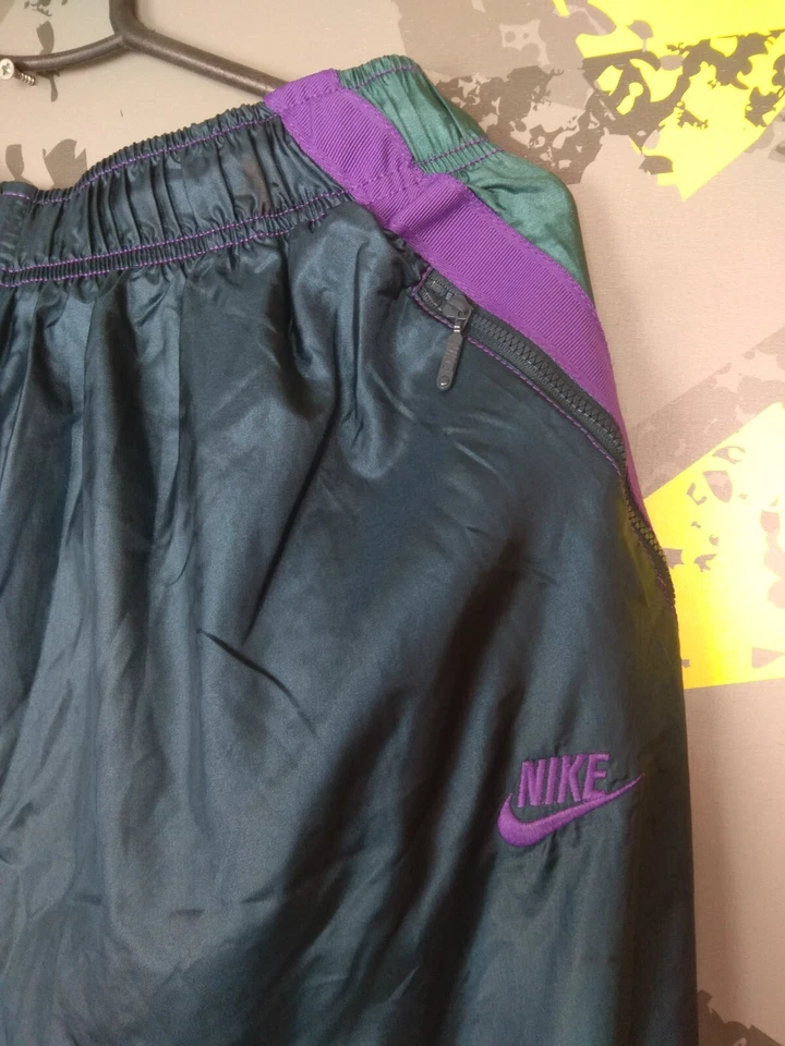 Pantalones Nike Vintage Multicolor Nylon Poliéster Para Hombre Talla 2XL ig93 Foto 3 de 4